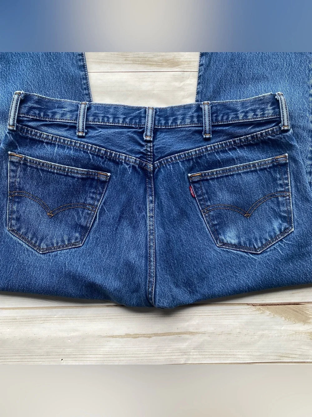Mens Levi’s 501 medium stone washed 100% cotton straight cut Classic unisex 38